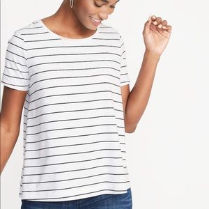 Old Navy Striped Boatneck Swing Tee